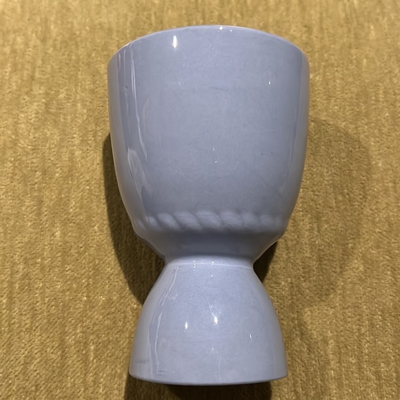 Vintage Homer Laughlin Kraft Blue Double Egg Cup Depression Era, Hard-to-Find - Picture 1 of 7